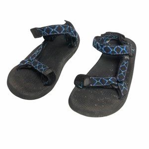 TEVA Unisex Original Universal Slingback Sandal Blue Print Size 9 Men -Pre-Owned